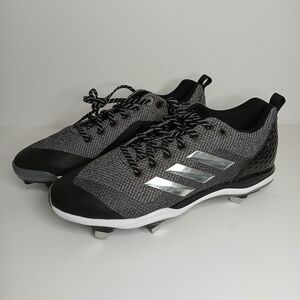Adidas Power Alley 5 Men's Black and Gray Baseball Cleats‎ Size 12 NWOT